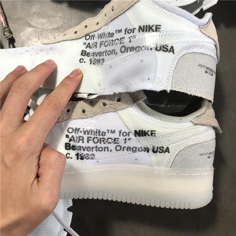 PK God Off-White Nike Air Force 1 One Low The 10 Ten Virgil Abloh retail materials ready to ship